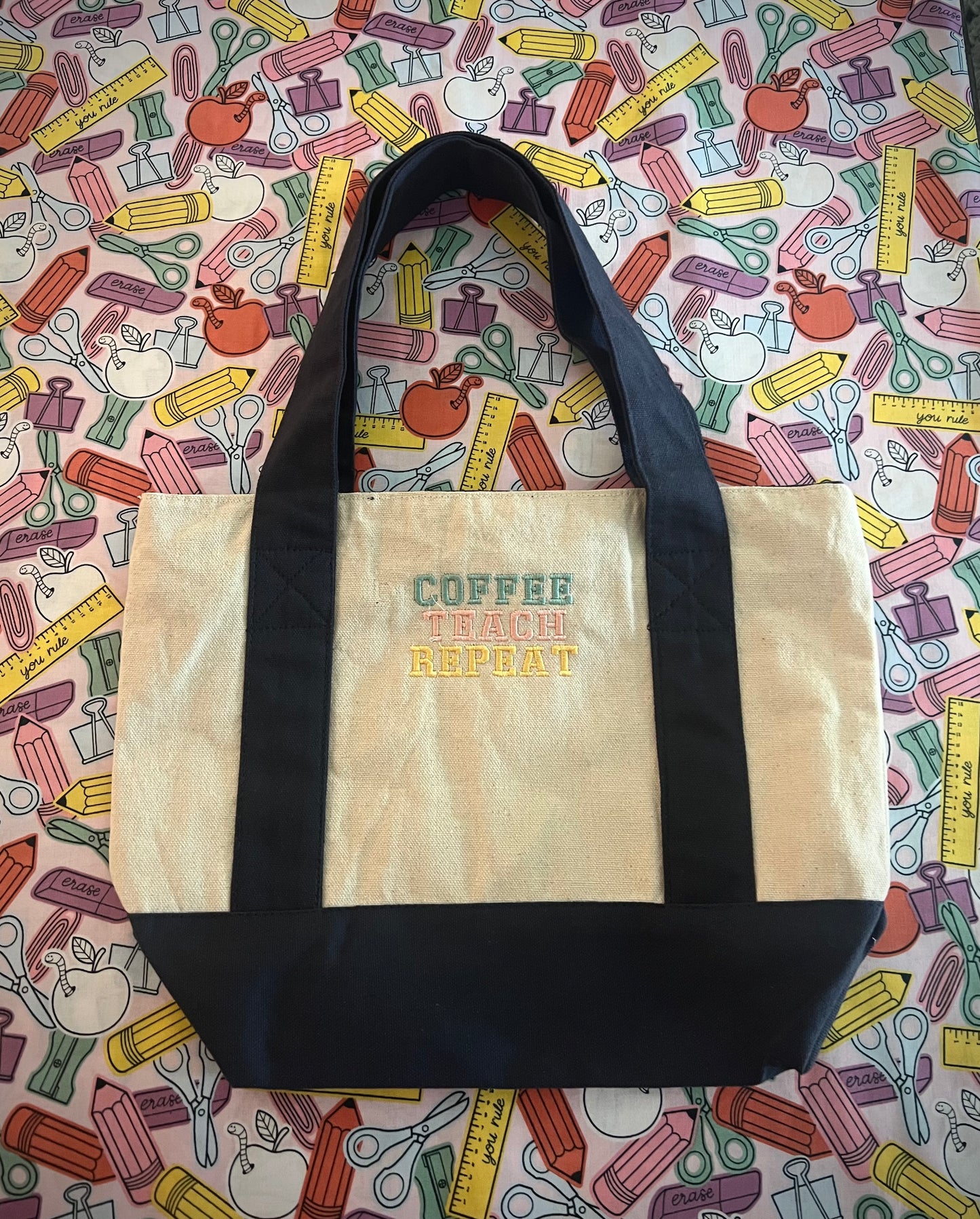 Coffee, Teach Repeat Mini Tote