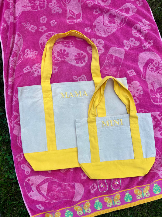 MAMA and MINI tote bag bundle